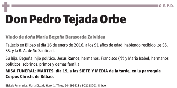 Pedro Tejada Orbe