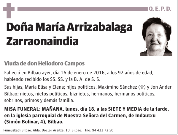 María Arrizabalaga Zarraonaindia