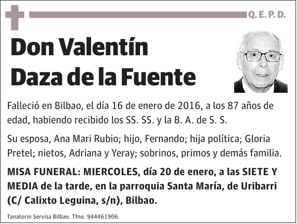 Valentín Daza de la Fuente