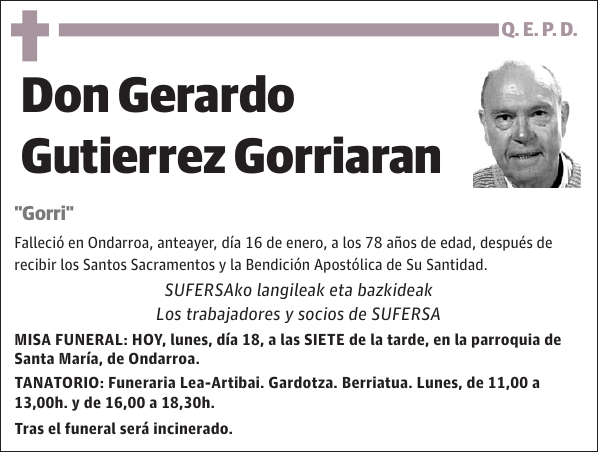 Gerardo Gutierrez Gorriaran