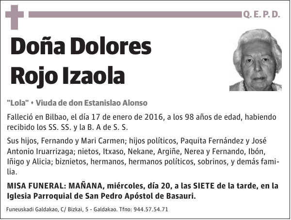 Dolores Rojo Izaola