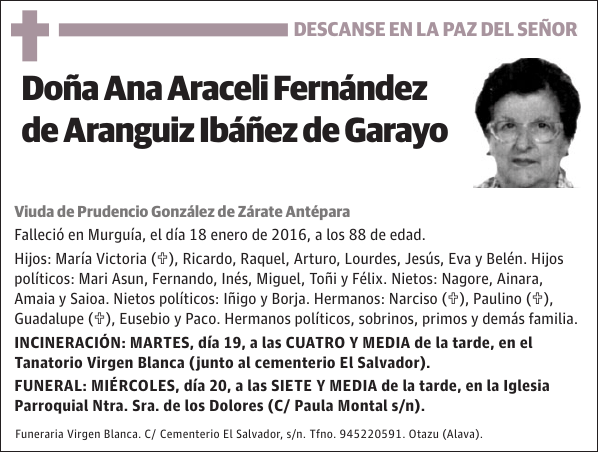 Ana Araceli Fernández de Aranguiz Ibáñez de Garayo