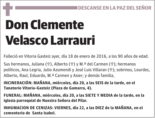 Clemente Velasco Larrauri