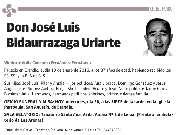 José Luis Bidaurrazaga Uriarte