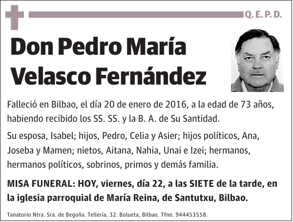 Pedro María Velasco Fernández