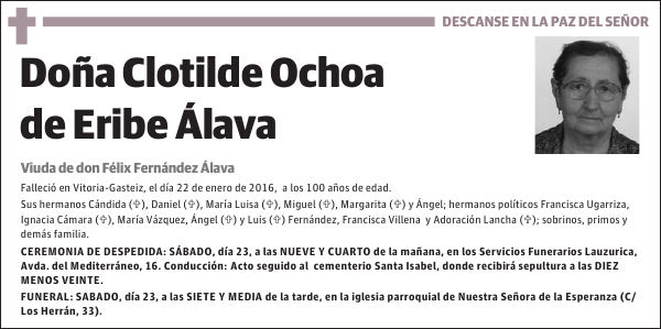 Clotilde Ochoa de Eribe Álava