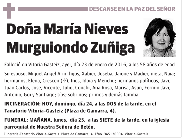 María Nieves Murguiondo Zuñiga