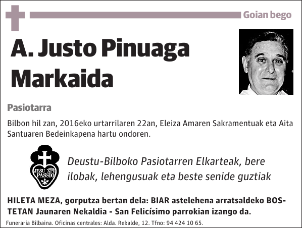 A. Justo Pinuaga Markaida Pasiotarra