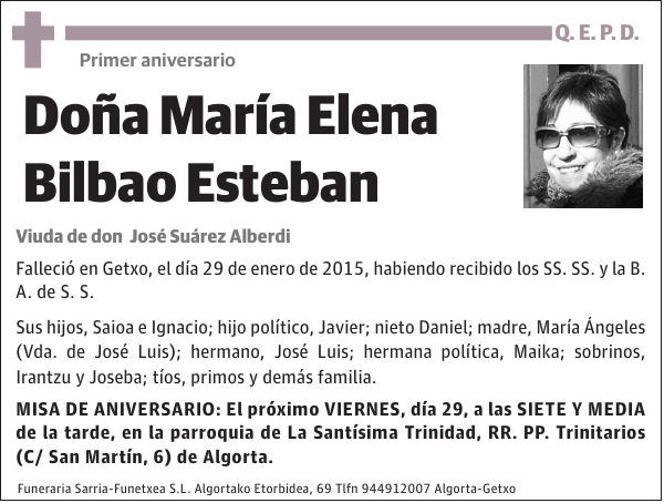 María Elena Bilbao Esteban