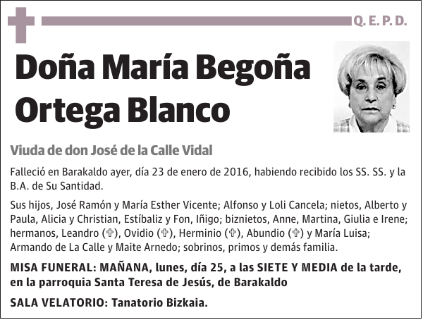 María Begoña Ortega Blanco