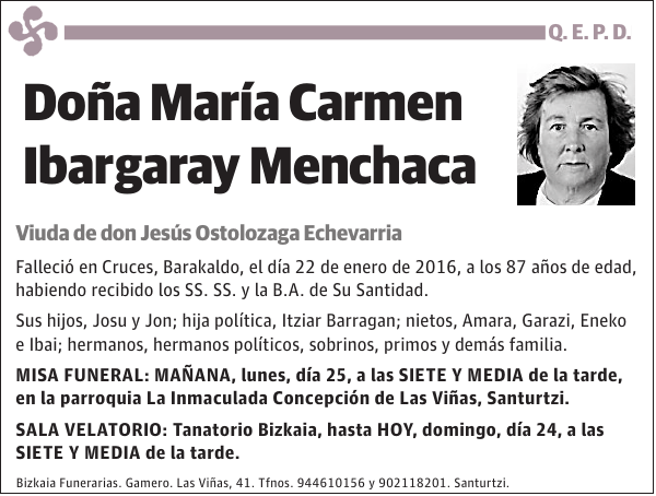 María Carmen Ibargaray Menchaca