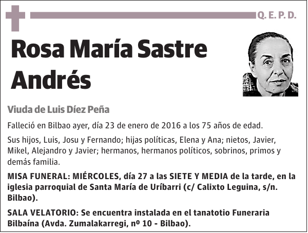 Rosa María Sastre Andrés