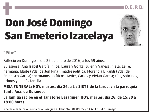 José Domingo San Emeterio Izacelaya