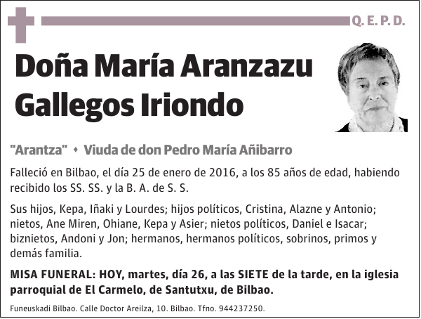 María Aranzazu Gallegos Iriondo