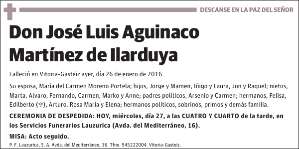 José Luis Aguinaco Martínez de Ilarduya