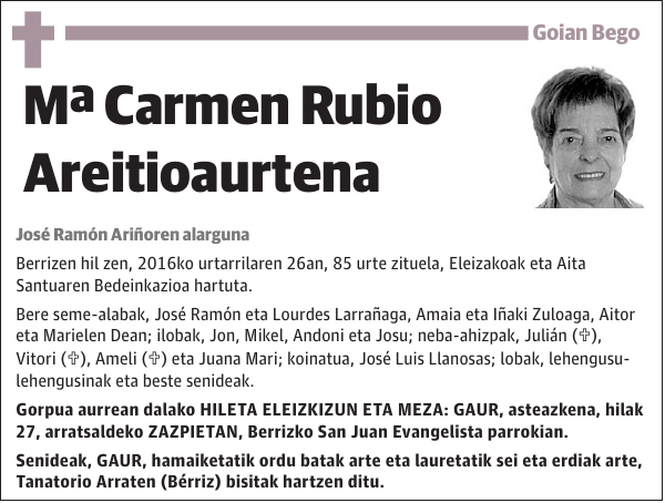 Mª Carmen Rubio Areitioaurtena