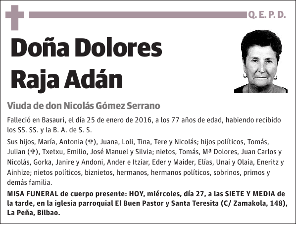 Dolores Raja Adán