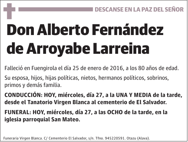 Alberto Fernández de Arroyabe Larreina