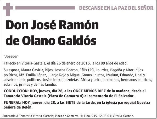 José Ramón de Olano Galdós