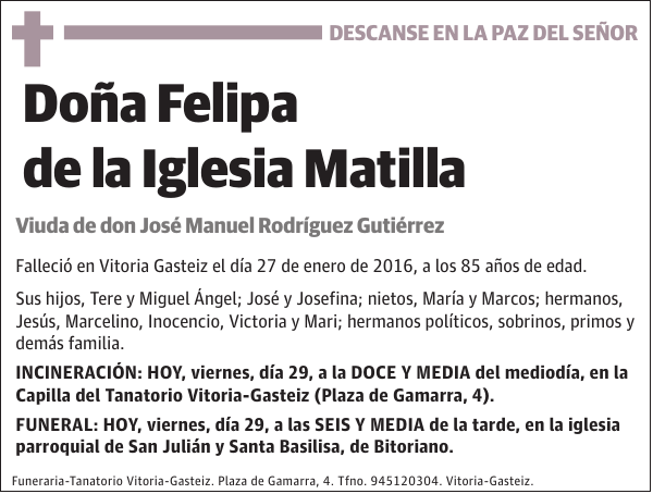 Felipa de la Iglesia Matilla