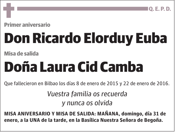 Ricardo Elorduy Euba y Laura Cid Camba