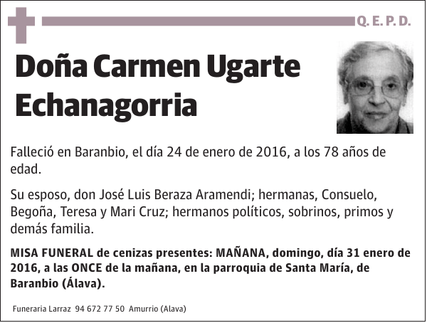 Carmen Ugarte Echanagorria