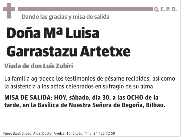 Mª Luisa Garrastazu Artetxe