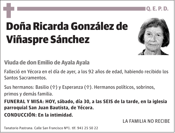 Ricarda González de Viñaspre Sánchez