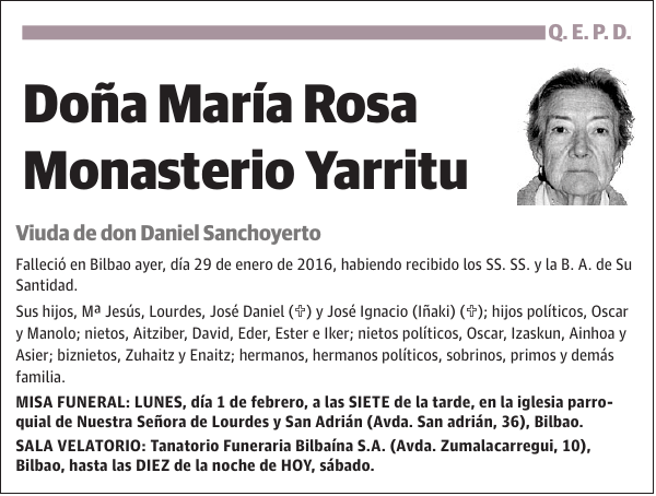 María Rosa Monasterio Yarritu