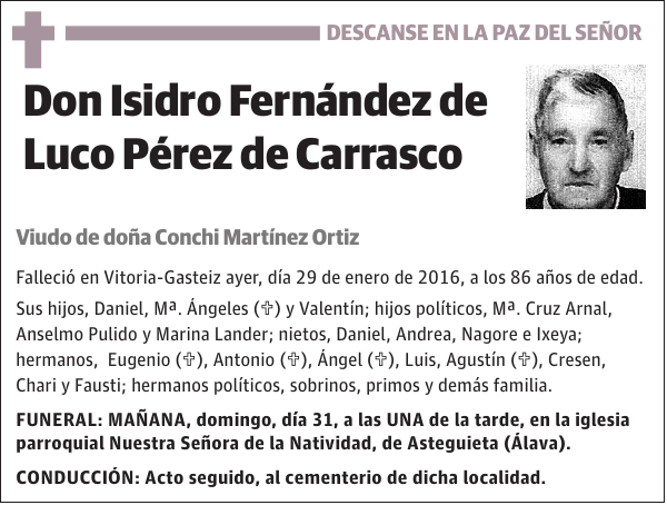 Isidro Fernández de Luco Pérez de Carrasco