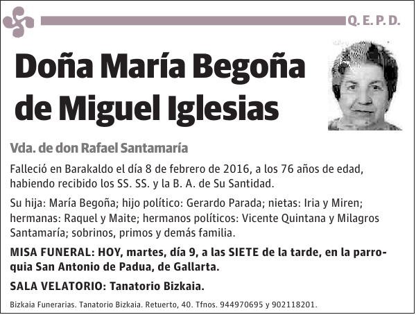 María Begoña de Miguel Iglesias