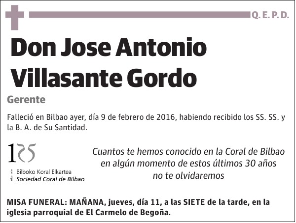 Jose Antonio Villasante Gordo