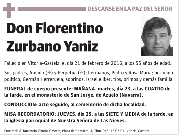 Florentino Zurbano Yaniz