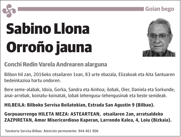 Sabino Llona Orroño