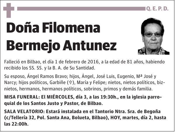 Filomena Bermejo Antunez