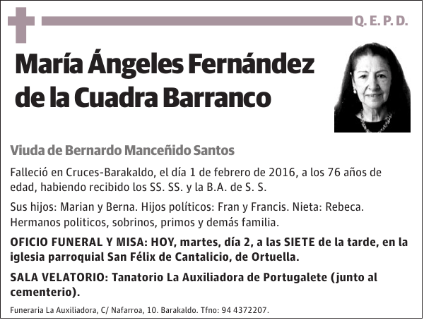 María Ángeles Fernández de la Cuadra Barranco