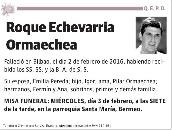 Roque Echevarria Ormaechea