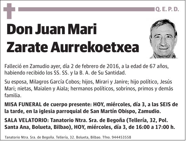 Juan Mari Zarate Aurrekoetxea