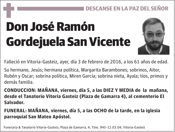 José Ramón Gordejuela San Vicente