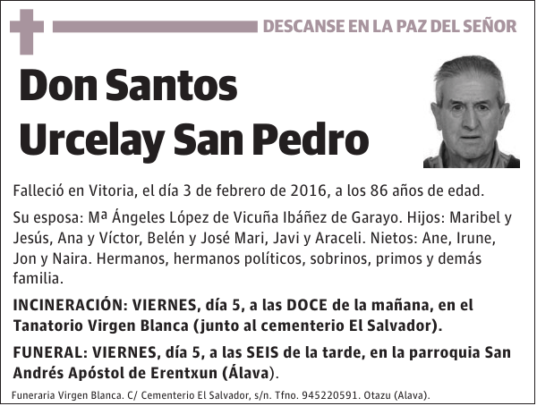 Santos Urcelay San Pedro