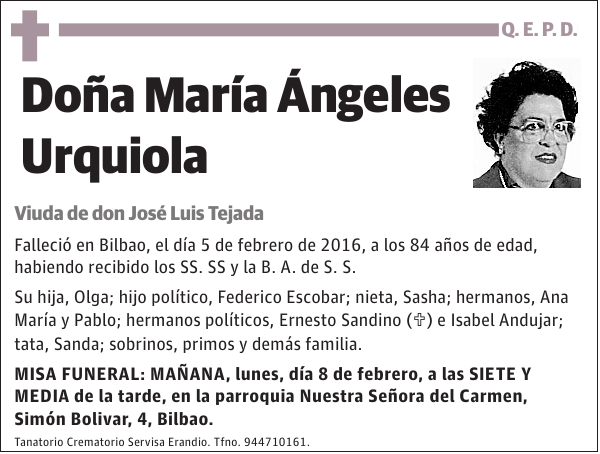 María Ángeles Urquiola