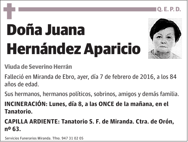 Juana Hernández Aparicio