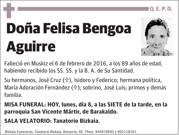 Felisa Bengoa Aguirre