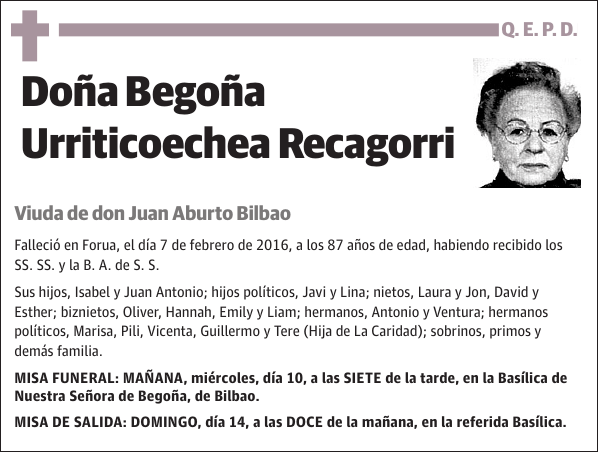 Begoña Urriticoechea Recagorri