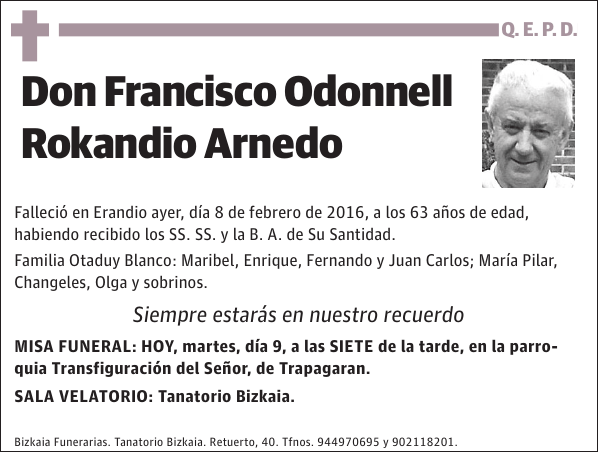 Francisco Odonnell Rokandio Arnedo