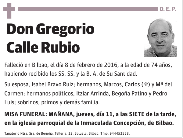 Gregorio Calle Rubio