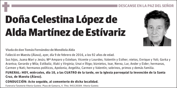 Celestina López de Alda Martínez de Estívariz