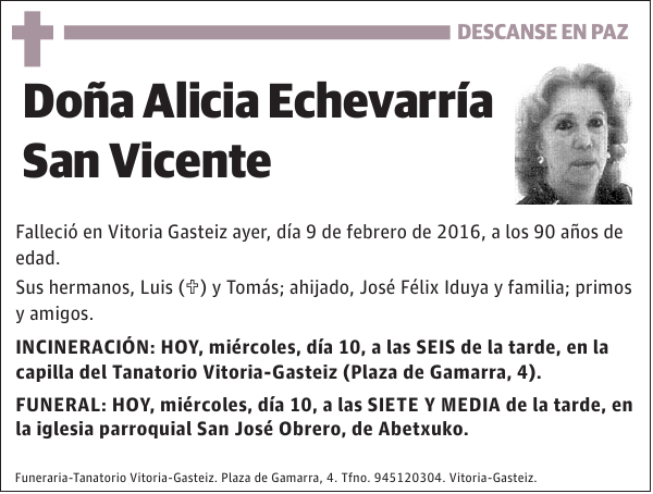 Alicia Echevarría San Vicente