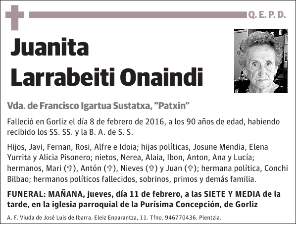 Juanita Larrabeiti Onaindi