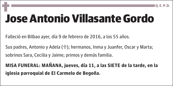 Jose Antonio Villasante Gordo